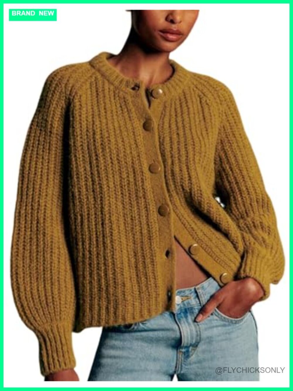 Women's Long Sleeve Button Down Cardigan Sweater Knit Outwear
